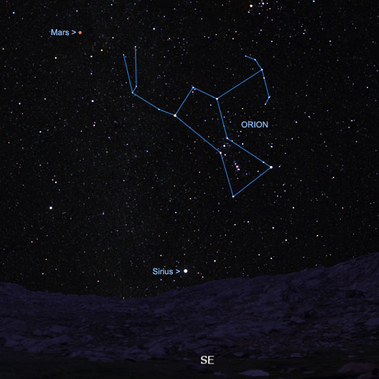 mars orion's belt